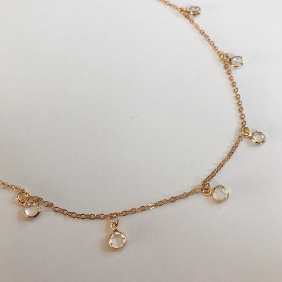 Dainty Rhinestone Dangle Necklace – Only 1 left! - Picture 3 of 4